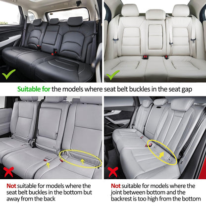 ZATOOTO Rear Car Seat Cover, 1PCS PU Leather Waterproof Car Seat Mat Cushion Protector for Back Seat, Anti-Slip & Comfortable, Black (ZD-ZXP-03H)
