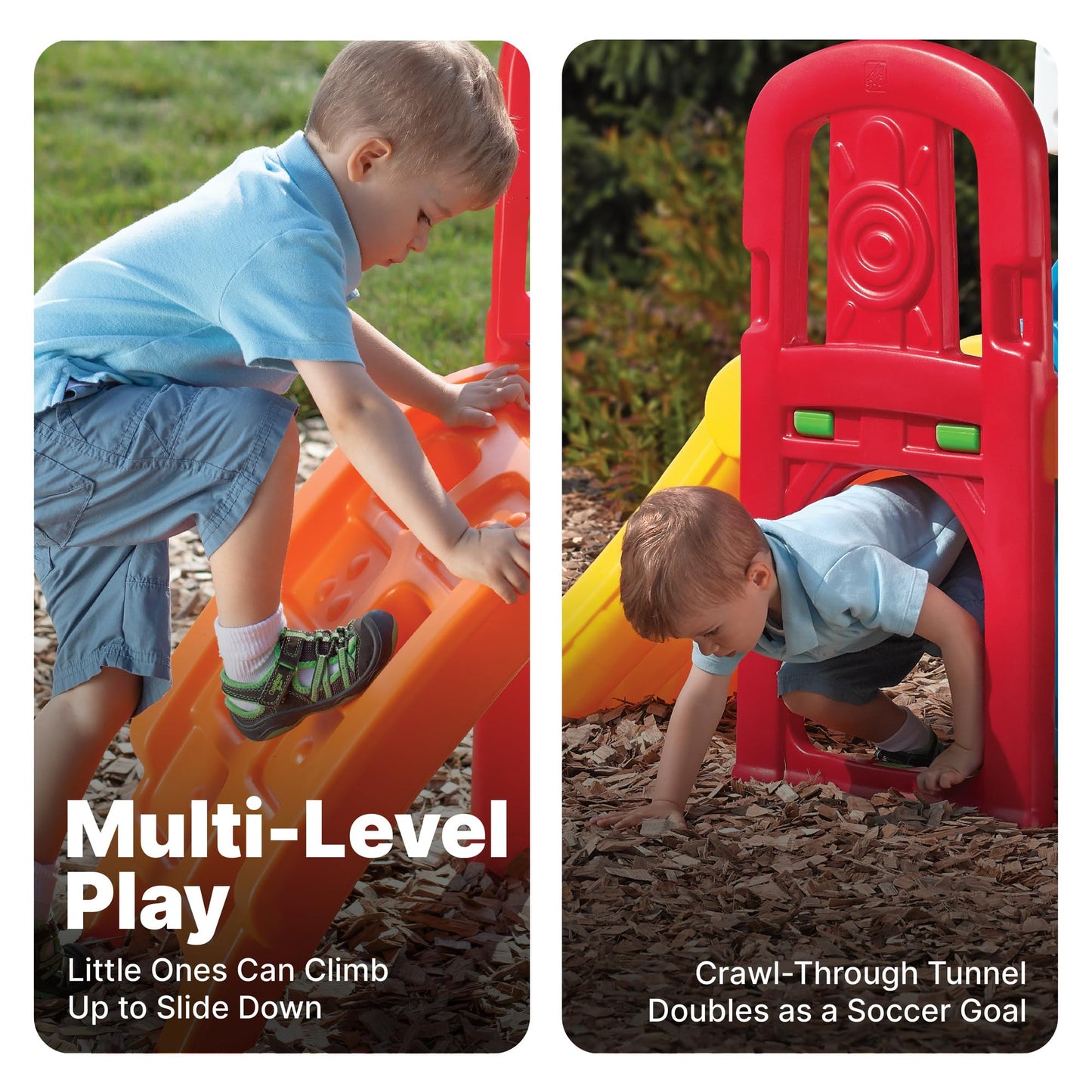 Step2 Game Time Sports Climber, Kids Indoor/Outdoor Playset, Backyard Playground Set, Slide, Climbing Wall, Basketball Hoop, Outside Jungle Gym, For Toddlers 2-6 Years Old