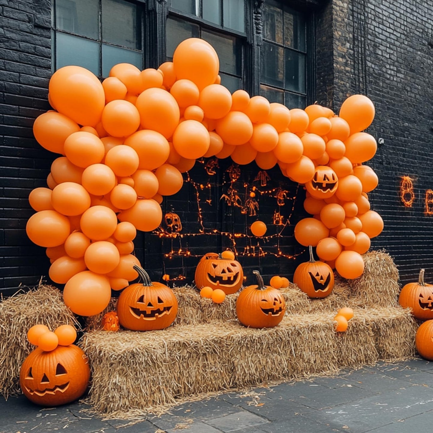 PartyWoo Balloons 145 pcs Different Sizes of 18 12 10 5 Inch Orange Fall Balloon Arch Kit Garland for Thanksgiving Halloween Little Cutie Baby Shower Birthday Party Decorations Orange-Y9