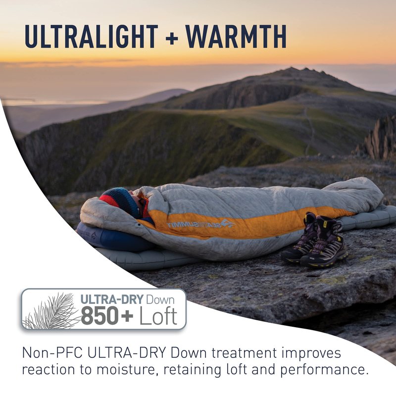 Sea to Summit Spark Ultralight Down Sleeping Bag, 40-Degree, Regular