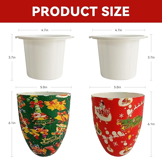 Hanging Planter Round Hanger Plant Pots - 2 Pack Outdoor Garden Flowerpots Plastic Indoor Modern Decorative Succulent Houseplant Pot 6FP-CMRG