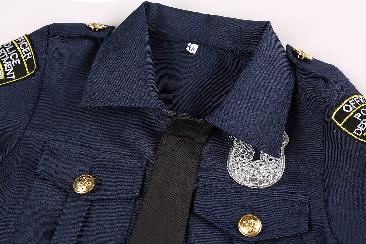 Viyorshop Kids Police Costume Deluxe Police Officer Costume Cop Set for Halloween Cosplay Dress Up Costume(5-7 Years)