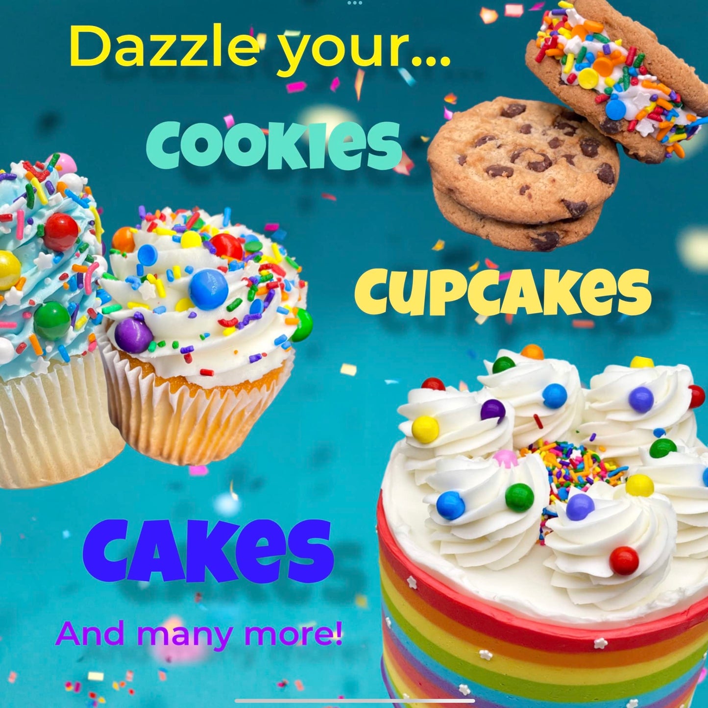 Sprinkles | 8 oz | Gold sugars | Manvscakes | Star sugar