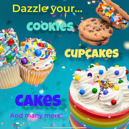 Sprinkles | 8 oz | Gold sugars | Manvscakes | Star sugar