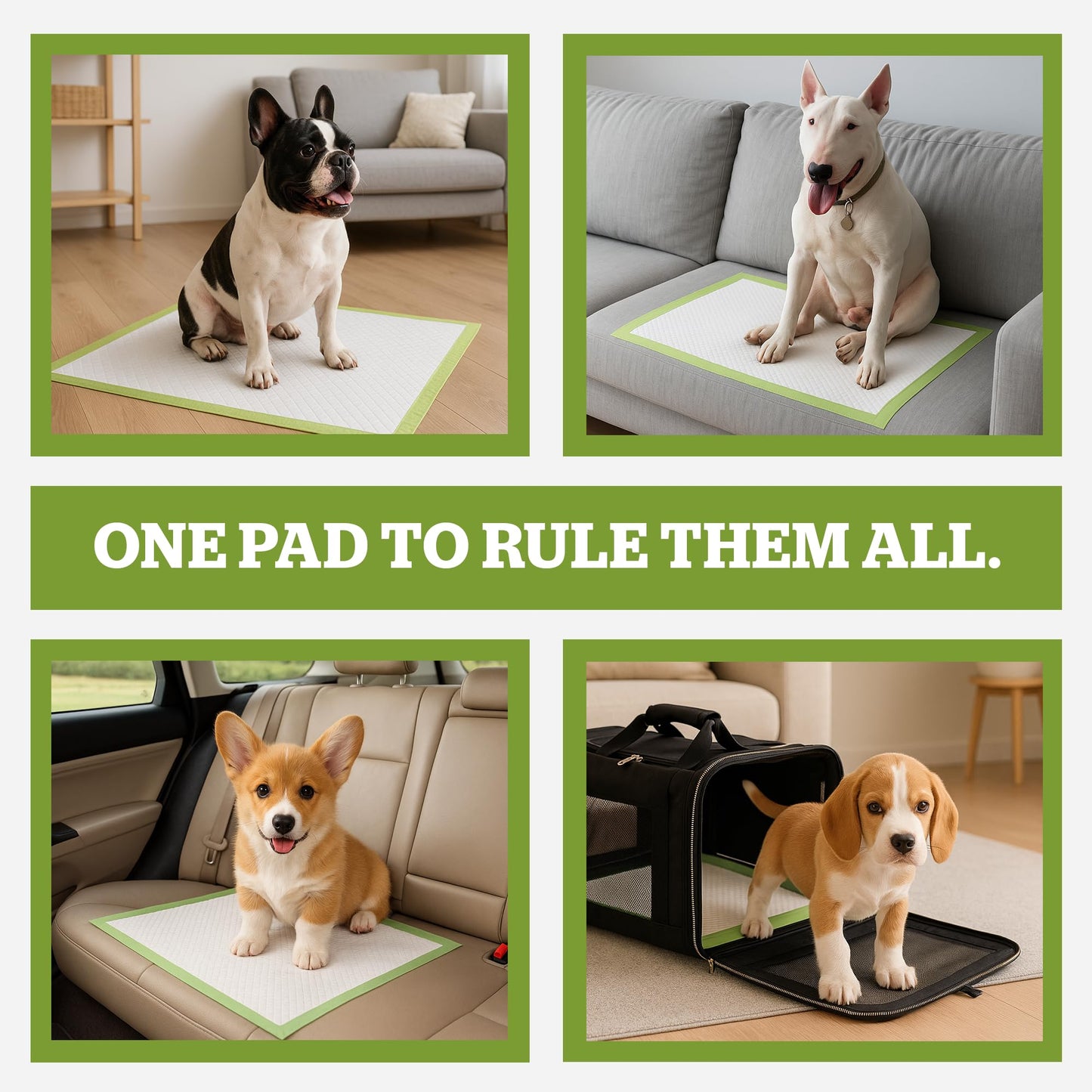 Pogi's Dog Training Pads with Sticky Tabs – Eco-Friendly, Odour Blocking & Super Absorbent – 40-Pack (60 × 90 cm)