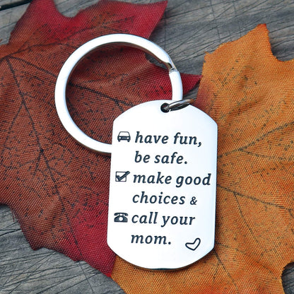 XGAKWD Call Your Mom Keychain for New Driver Gifts for Graduation 16 Year Old Boy Girl Son Daughter Birthday Key Chain