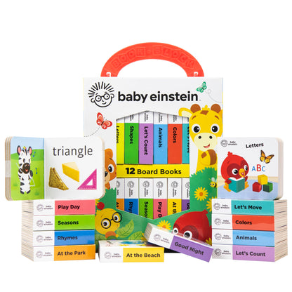 Baby Einstein - My First Library Board Book Block 12-Book Set - First Words, Alphabet, Numbers, and More! - PI Kids