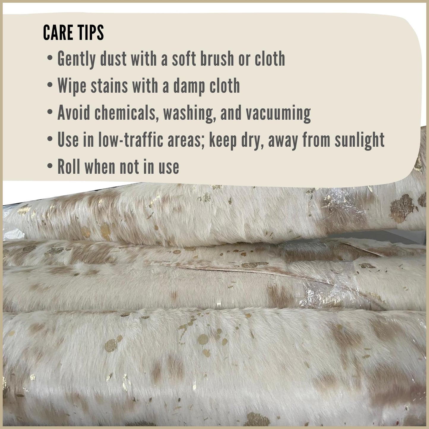 ZIARA Cowhide Rug for Living Room 79.2 x 60 in (5x7 ft) - Faux Fur Cow Hide 5x7 Area Rugs - Animal Print Rug for Bedroom Dining Decor, Gift, Off White, Cruelty-Free