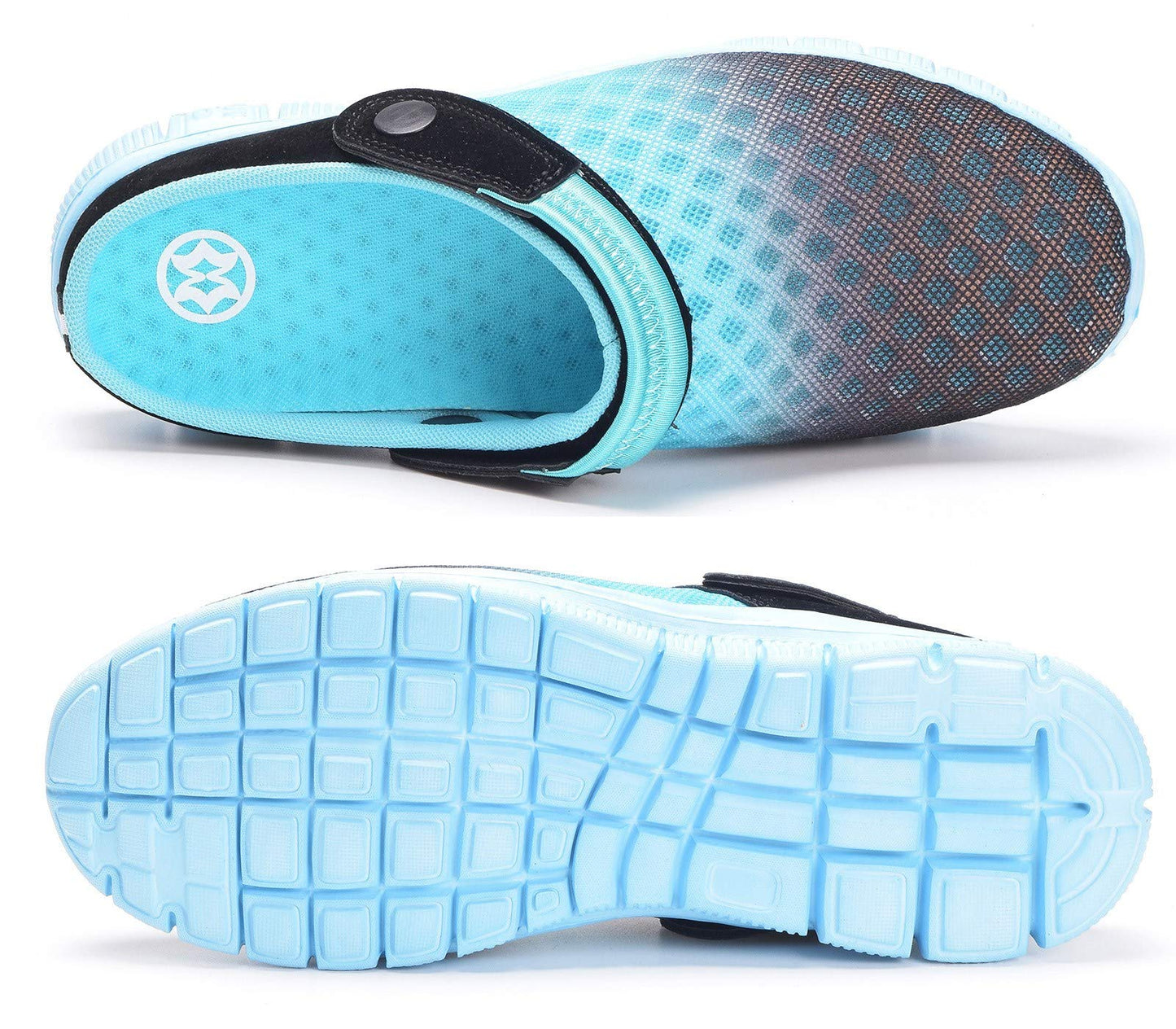 Men's Clogs Women's Summer Slippers Slip On Garden Shoes Lightweight Mules,Sky Blue,UK11/CN46