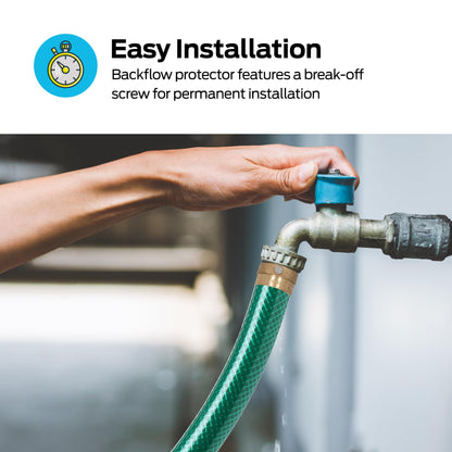 Eastman 3/4 Inch FHT x 3/4 Inch MHT Hose Bibb Anti Siphon Vacuum Breaker, Brass Plumbing Fitting, 20199