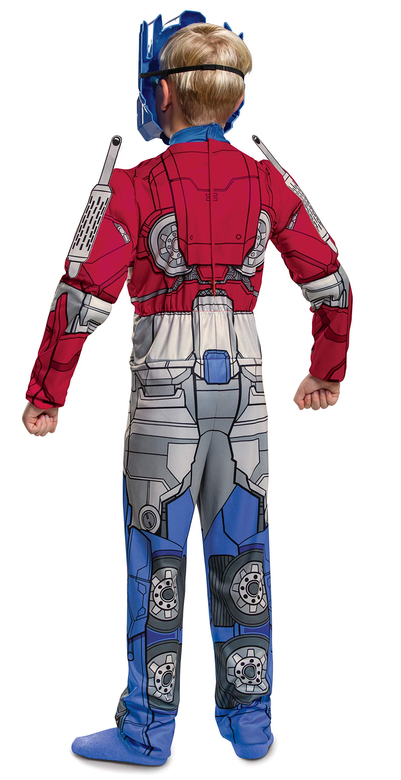 Optimus Prime Costume, Muscle Transformer Costumes for Boys, Padded Character Jumpsuit, Kids Size Medium (7-8)