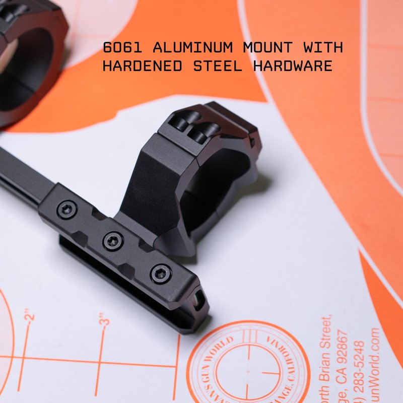 Monstrum Beast Series Cantilever Scope Mount | Includes Anti-Cant Level Bubble, Modular Piggyback and Diving Board Attachments
