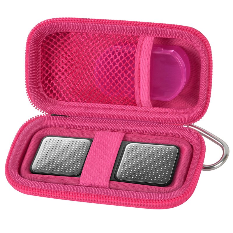 PAIYULE Heart Rate Monitor Case for KardiaMobile 6L / 6L Max 1L Personal EKG Monitor Storage Holder for Cardiac Mobile Portable Heart Rate Monitor Bag Organizer (Pill Box Included) Rose Red