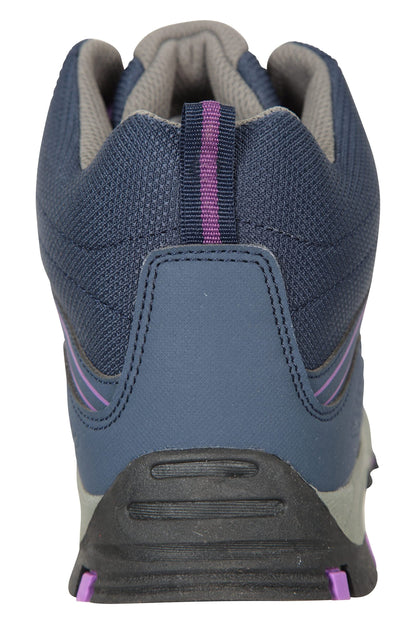 Mountain Warehouse Oscar Kids Walking Boots - Durable Childrens Hiking Shoes, Breathable Girls & Boys Footwear, Suede, Synthetic & Mesh Upper - for Camping & Trekking, Dark Purple, Kids Shoe Size 3 UK
