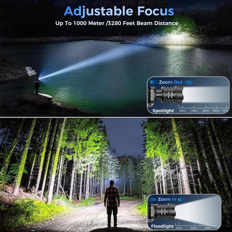 Curtsod Rechargeable LED Headlamp 2-Pack - 99000 Lumens Super Bright with Motion Sensor & 90° Rotation - Waterproof Headlight for Camping, Hiking, Running - 3 Light Modes