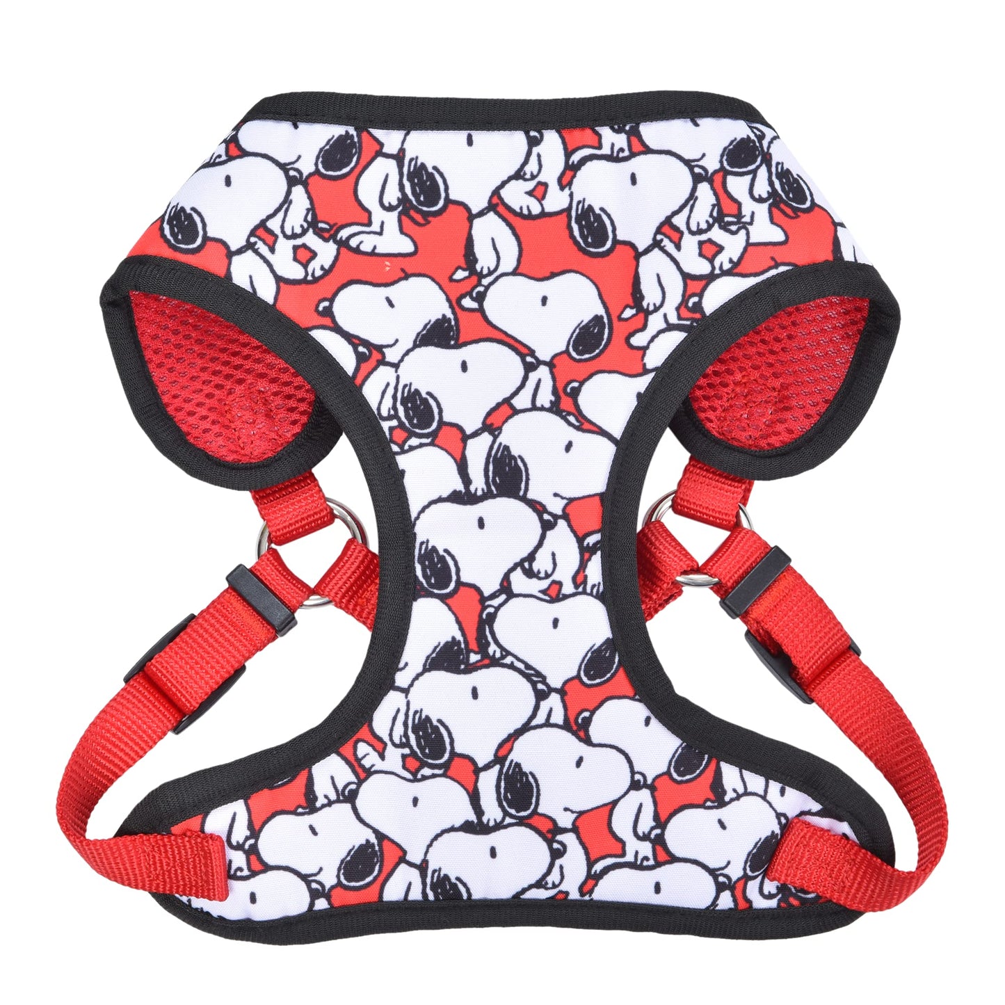 Peanuts for Pets Charlie Brown Snoopy Red Dog Harness, Medium - White Dog Harnesses with Red Features, No Pull Harness, Apparel & Accessories for All Dogs