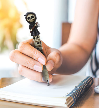 Planet Pens Skull Monster Novelty Pen - Fun Unique Kids and Adults Ballpoint Pen, Cool Skull Monster Writing Pen Instrument For School & Office Desk Decor Accessories