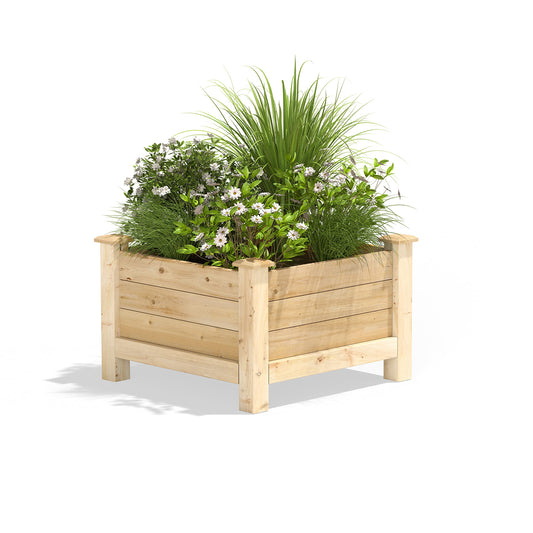 Greenes Fence Premium Cedar Elevated Planter, 24" x 24" x 17" (3/4" Thick) - Made in USA with North American Cedar