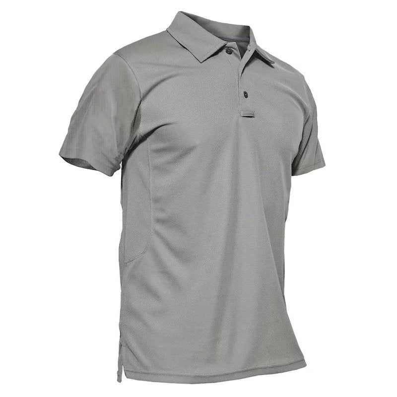 MAGCOMSEN Work Shirts for Men Golf Shirts Fishing Shirts Casual Shirts Quick Dry Shirts Golf Polo Shirts Light Grey M