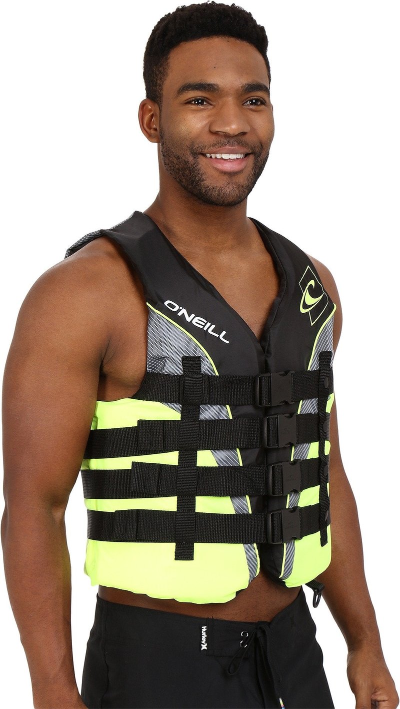 O'Neill Men's Superlite USCG Life Vest,Black/Lime/Smoke:Lime,2XL