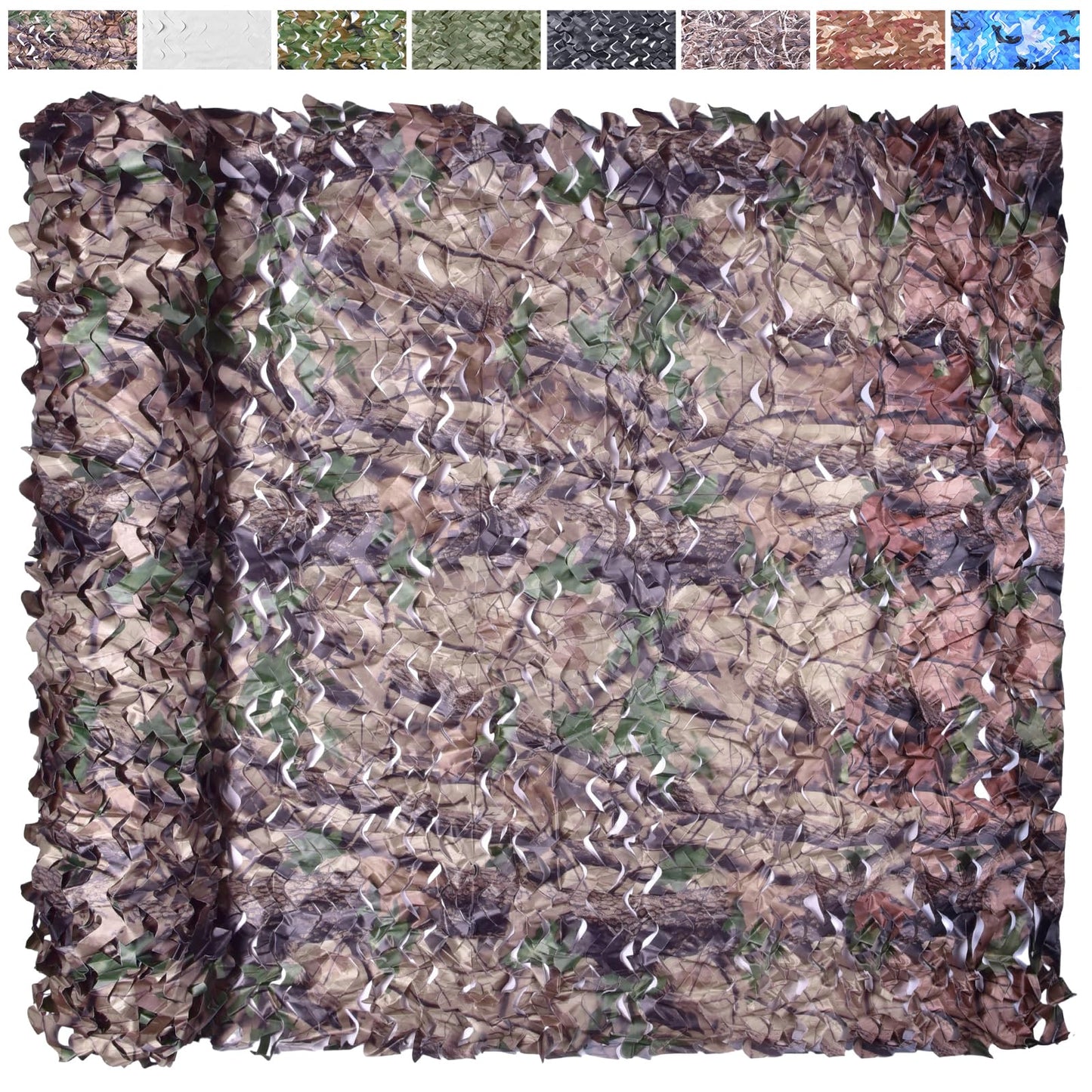 Yeacool Camo Netting Mesh Camouflage Netting Military Surplus Hunting Blind Net for Camping Military Theme Party Decor Backdrop Sunshade Car Cover Shooting (Camo Bionic Leaves,9.8ftx19.7ft, 3m*6m)