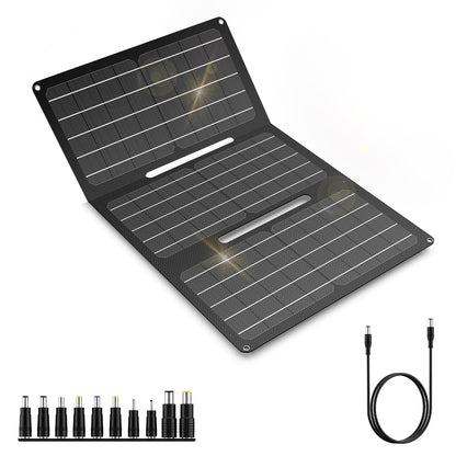 ENOFLO 30W Portable Solar Panel Charger, Foldable ETFE Monocystalline Panel with USB-C USB-A and DC Outputs, IP65 Waterproof, High Conversion for Phones,Power Stations, RV, Outdoor Use