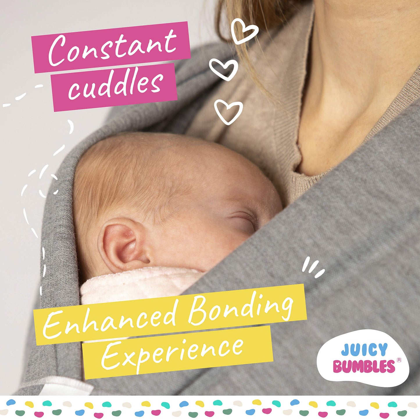 Baby Sling | Baby Wrap Carrier | Newborn to 35 lbs Infant with 3 Carrying Positions | 95% Cotton 5% Spandex - Dark Grey