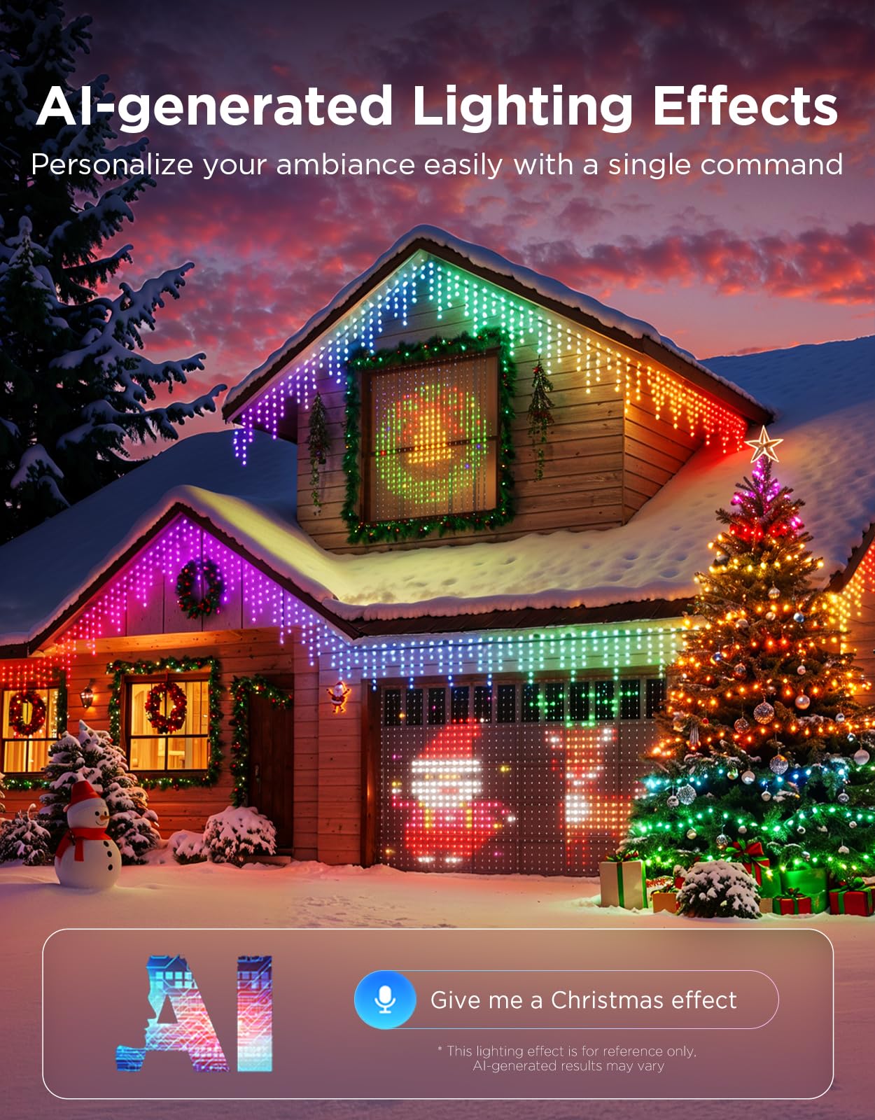 Govee Christmas Lights 2, RGBWIC 164FT 500LEDs String Lights for Holiday Decor, Smart Indoor Outdoor LED Decoration with Shape Mapping Function, 130+ Scene Modes, APP Control, Green Wire