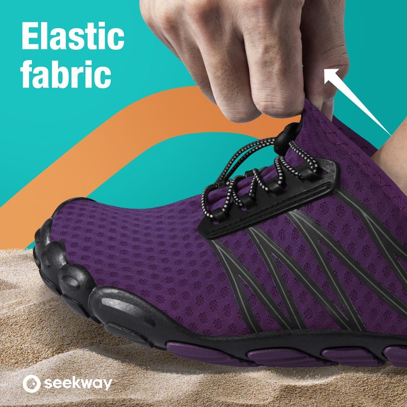 SEEKWAY Water Shoes Sports Quick-Dry Barefoot Aqua Beach Pool Lake Swim Boating Hiking Surfing Men Women Purple SP001