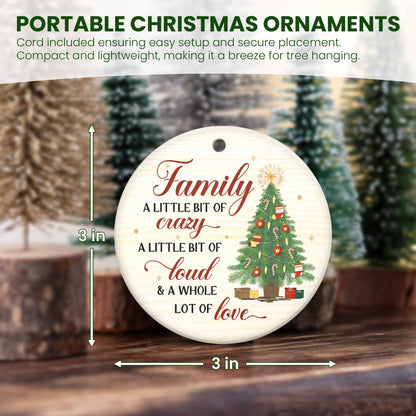 WRAPIX Christmas Ornament Gifts for Women Men - Ceramic Christmas Ornaments 2025 with Card for Tree Decorations - Family Birthday Stocking Stuffers Gifts for Mom Dad, Sister Brother, Grandma Grandpa