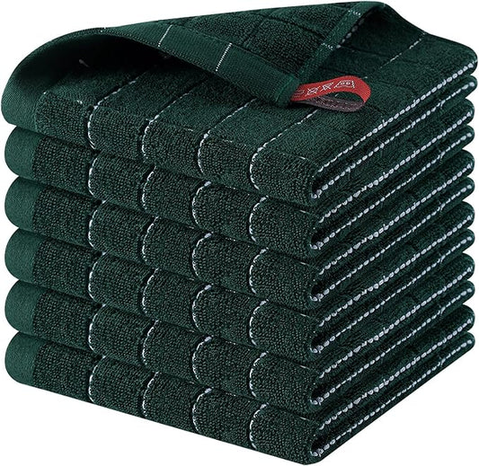 Homaxy 100% Cotton Terry Kitchen Dish Cloths, Ultra Soft and Absorbent Dish