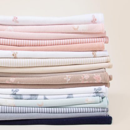 Burt's Bees Baby Infant Burp Cloths, 100% Organic Cotton Extra Absorbent Soft Fabric Drool Cloths, 5-Pack Newborn Must-Have Essential Large Burping Cloths, One Size 17 x 11.75 Inches