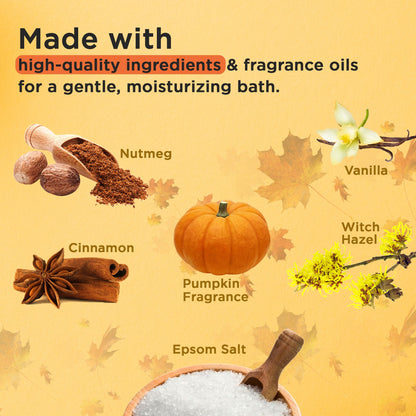 Pumpkin Spice Latte Bath Bomb for Women & Girls – Luxury Fall Bath Bombs (Giftable Packaging) - Natural & Relaxing Fall Gift - Vanilla, Cinnamon & Pumpkin Scented - Boo Basket Stuffers for Women