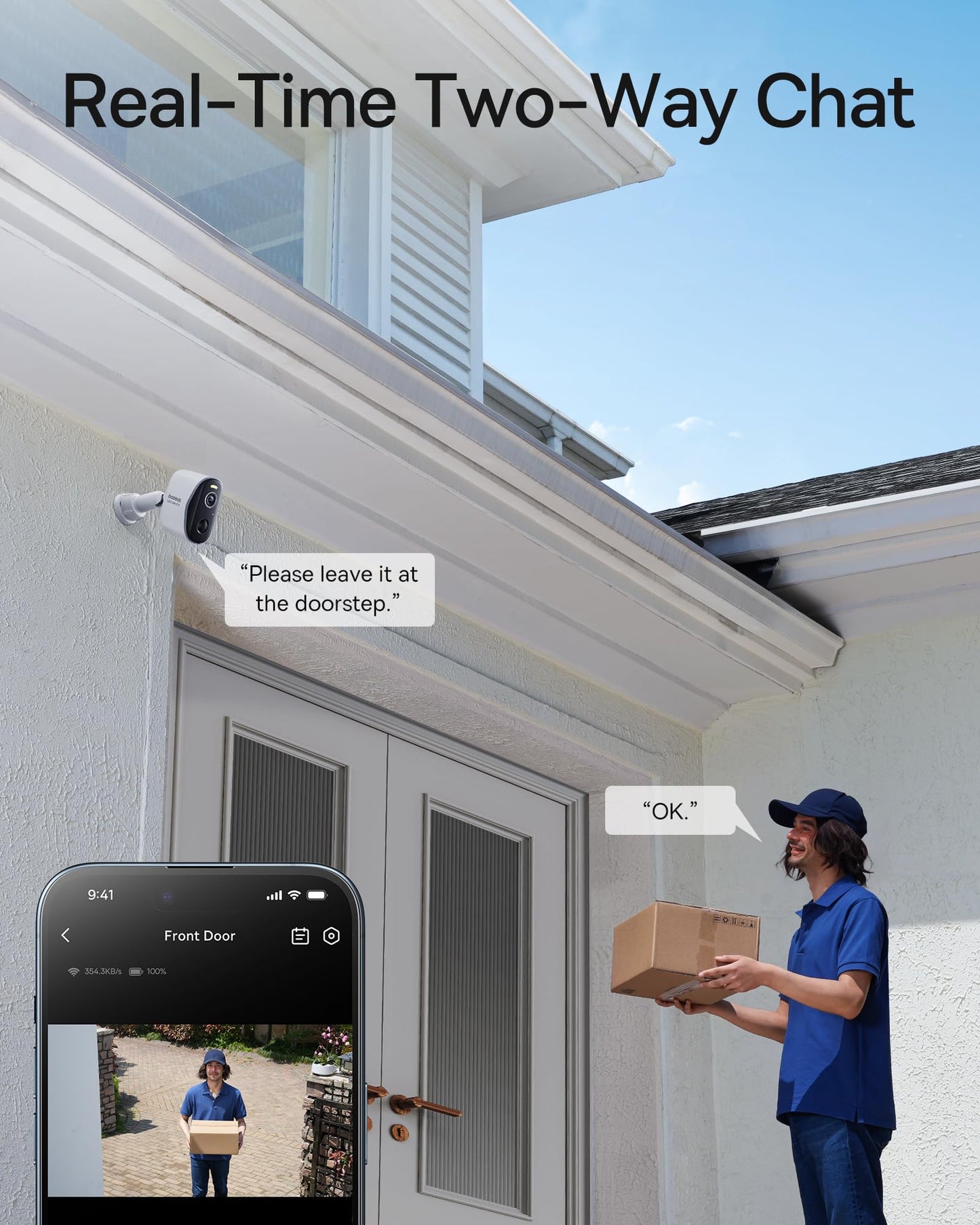 Baseus Solar Security Cameras Wireless Outdoor, N1 2-Cam Kit with Solar Panel 3W, 2K Color Night Vision Camera for Home Security, Solar-Powered, IP67, No Monthly Fee, 16TB Expandable Local Storage