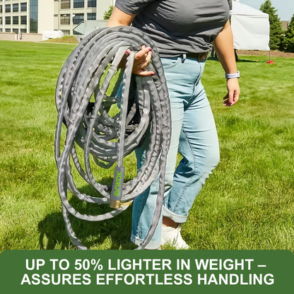 GUKOK 2025 Upgraded 50FT Non-Expanding Garden Hose, Ultra-Light & Flexible Water Hose - Burst-Resistant, Kink-Free, High-Pressure, All-Weather Use for Lawns, Gardens, and Outdoor Cleaning