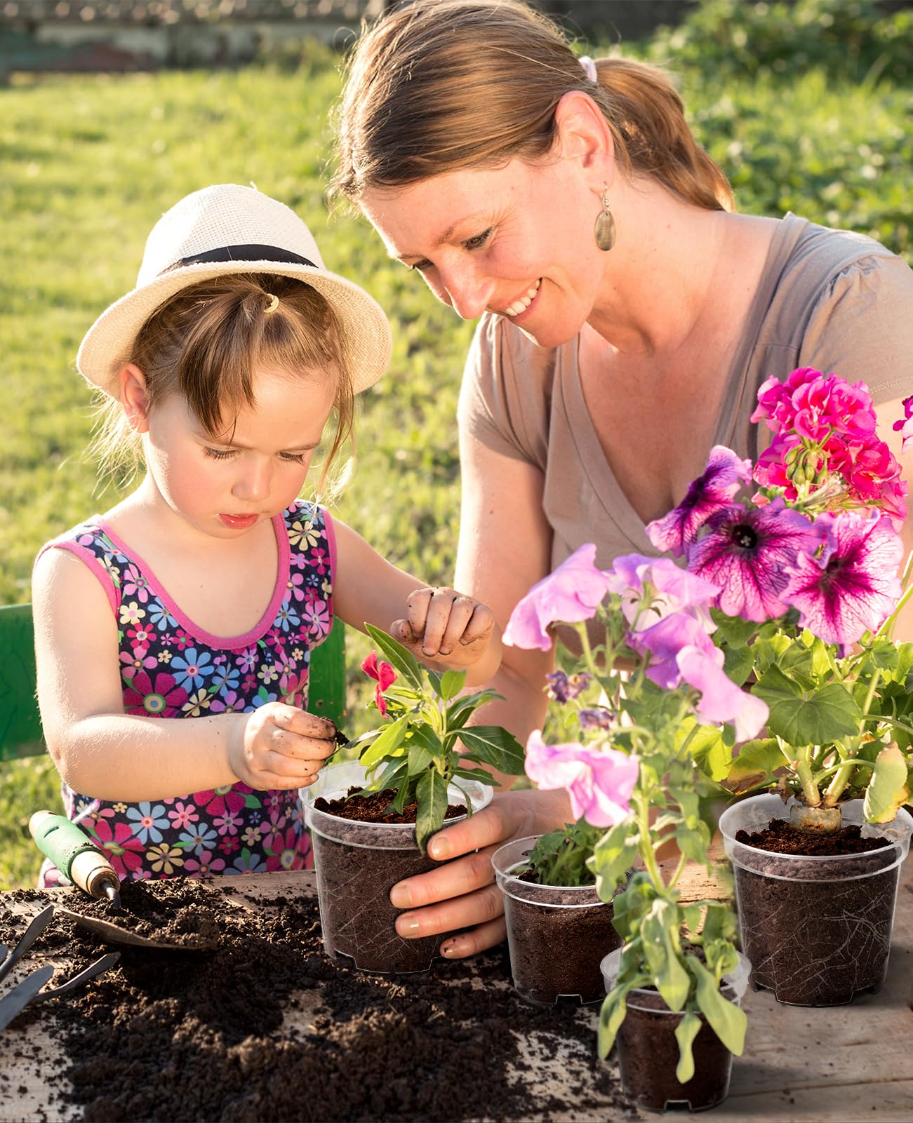 homenote Clear Nursery Pots for Plant,3/4/5 Inch Plant Pot for Planting Plastic Seedling with Drainage Holes Seed Starter Flower High Transparency 20 Labels Excellent Hardness(30 Pack)