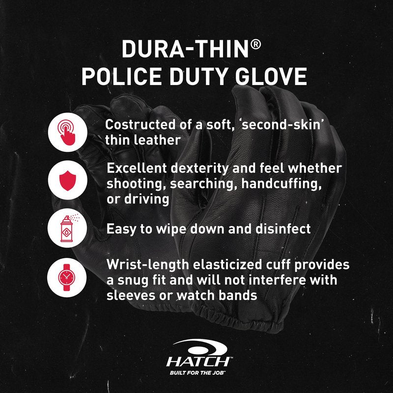 HATCH Large Protective Glove, Black, Unisex