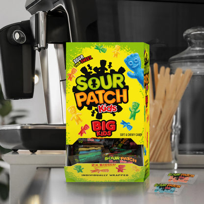 SOUR PATCH KIDS Big Kids Individually Wrapped Soft & Chewy Candy, Bulk Candy, 240 Count Box