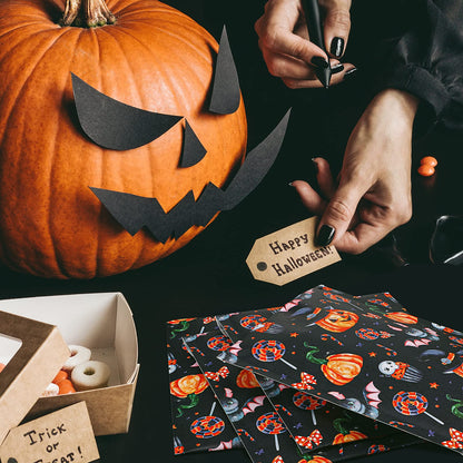 Censen 25 Pieces Halloween Poly Bubble Mailers 8.3 x 9.3 Inch Halloween Envelopes Shipping Bags Resealable Mailers Kraft Bubble Envelope with Resealable Adhesive Waterproof(Bat Style)