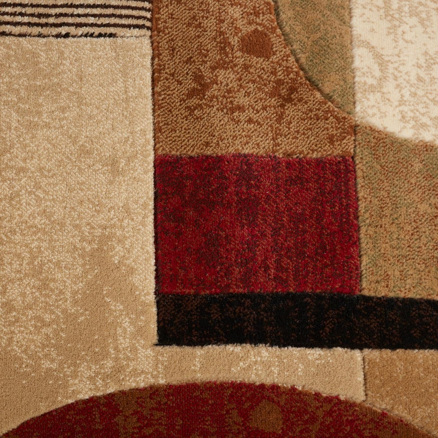 Home Dynamix Tribeca Jasmine Modern Area Rug, Abstract Brown/Green 5'2"x7'2"