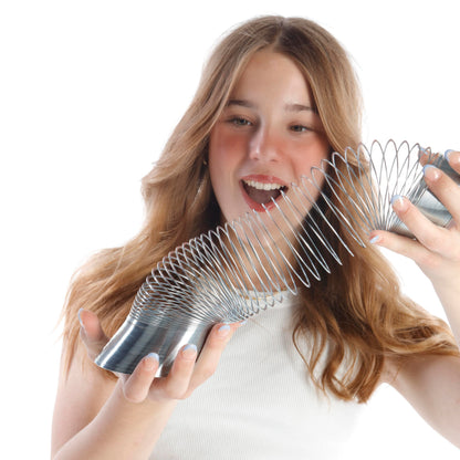 WOW! STUFF Super-Size Metal Spring Toy – Giant Stretchy Slinky for Kids and Adults – Classic Sensory STEM Toy, Performs Tricks, Walks Downstairs, Robust and Durable, Fun for All Ages 5+