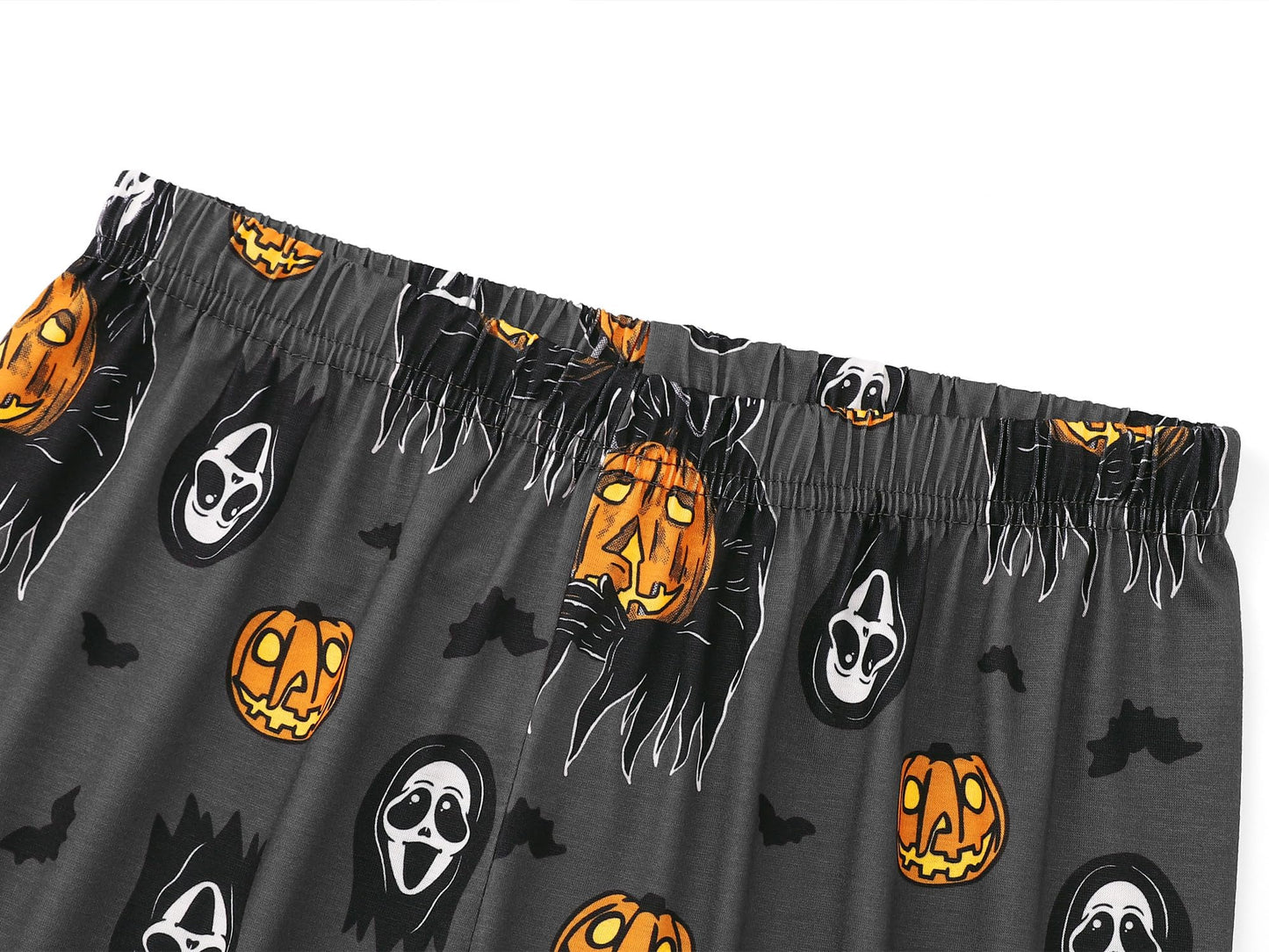 Beezizac Cool Pajamas for Boys - Ghost & Pumpkin Pull-on Long Sleeves & Pants Set 2-PC Soft PJ Kids Size 10