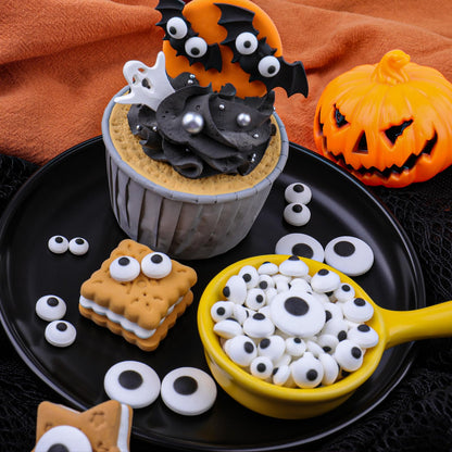 Edible Candy Eyes Sprinkles for Cake Decorating 4.58oz, Halloween Eyeball Sprinkles for Cookie Baking Ice Cream Brownie Cupcake Toppings