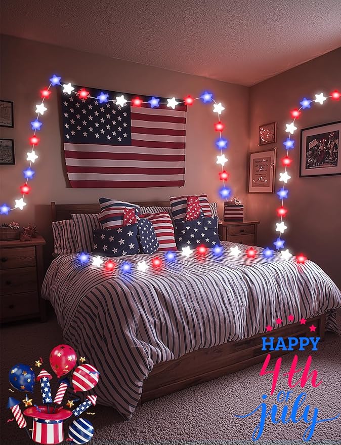 Smart Star Fairy Lights Plug in, 33Ft 16 Million Color Changing String Lights RGB Built in Chip APP & Remote Control DIY Music Sync Twinkle Light for Bedroom Christmas Decoration