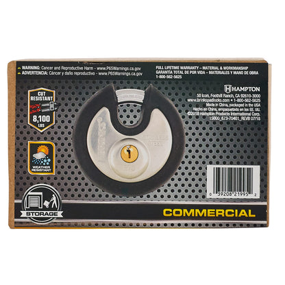 BRINKS Heavy Duty Padlock with Key - 70mm Discus Keyed Lock for Storage Shed, Garage, Storage Lockers, Sliding Doors, Tool Box, and Cabinets, 4 Pack