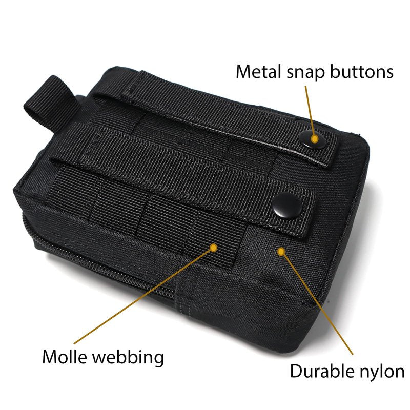 2 Pack Tactical Molle Pouches Small Molle Utility Pouch Small Tactical Accessory Bag Belt Pouches Vest Pouch Compact Water-Resistant EDC Pouch with Flag Patch (Purple)