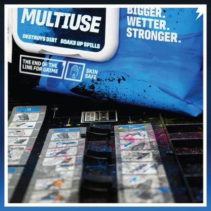 UltraGrime PRO Multiuse Cleaning Wet Wipes - Big Professional Disposable Wipes - Tougher Multi-Purpose Heavy-Duty Grime Cleaning Cloths (100 Thick Large Wipes)