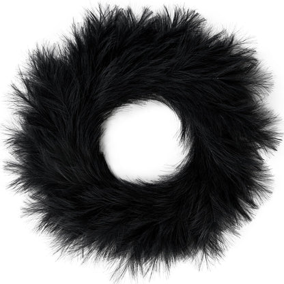 Sggvecsy Pampas Grass Wreath 26’’ Faux Pampas Wreath for All Seasons Artificial Pampas Wreath Christmas Decor Boho Wall Decor for Front Door Farmhouse Halloween Autumn Wreath Decoration (Black)