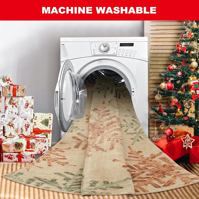 Lahome Snowflake Entryway Rug- 2x3 Washable Rug Ultra-Thin Soft Kitchen Rugs for Entryway Bedroom, Non-Slip Bathroom Carpet for Front Door Entrance(2x3ft,Multi)