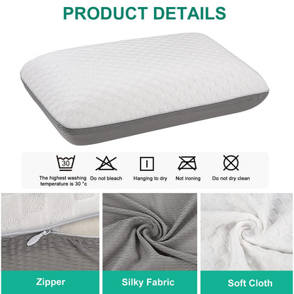 Fityou Memory Foam Pillow for Side, Stomach and Back Sleepers, Ergonomic Neck Pillow for Deep Sleep, with Cooling, Washable Case